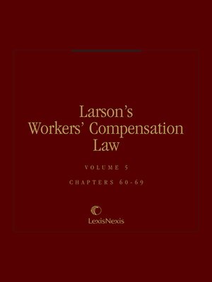 cover image of Larson's Workers' Compensation Law